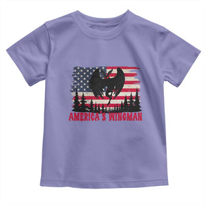 Mothman Americas Wingman Toddler T Shirt Funny Patriotic Cryptid TS12 Violet Print Your Wear