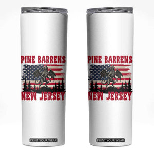Patriotic Jersey Devil Skinny Tumbler Pine Barrens New Jersey Cryptid TS12 White Print Your Wear