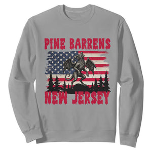 Patriotic Jersey Devil Sweatshirt Pine Barrens New Jersey Cryptid TS12 Sport Gray Print Your Wear