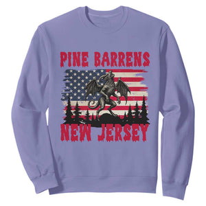 Patriotic Jersey Devil Sweatshirt Pine Barrens New Jersey Cryptid TS12 Violet Print Your Wear