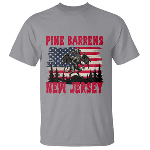 Patriotic Jersey Devil T Shirt Pine Barrens New Jersey Cryptid TS12 Sport Gray Print Your Wear