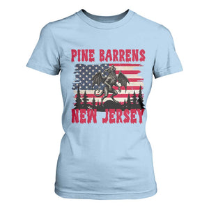 Patriotic Jersey Devil T Shirt For Women Pine Barrens New Jersey Cryptid TS12 Light Blue Print Your Wear