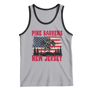 Patriotic Jersey Devil Tank Top Pine Barrens New Jersey Cryptid TS12 Athletic Heather Black Print Your Wear