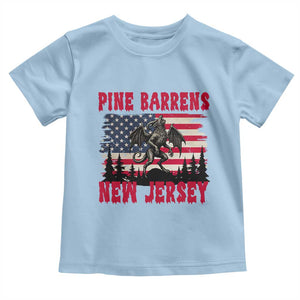 Patriotic Jersey Devil Toddler T Shirt Pine Barrens New Jersey Cryptid TS12 Light Blue Print Your Wear