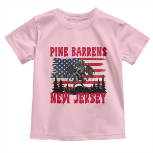 Patriotic Jersey Devil Toddler T Shirt Pine Barrens New Jersey Cryptid TS12 Light Pink Print Your Wear