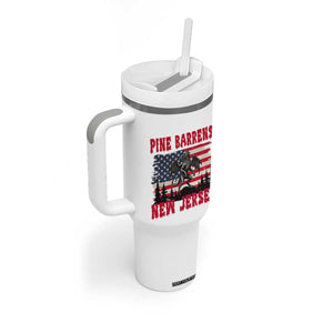 Patriotic Jersey Devil Tumbler With Handle Pine Barrens New Jersey Cryptid TS12 Print Your Wear