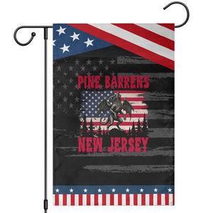 Patriotic Jersey Devil Garden Flag Pine Barrens New Jersey Cryptid TS12 Distressed Black Blue Print Your Wear