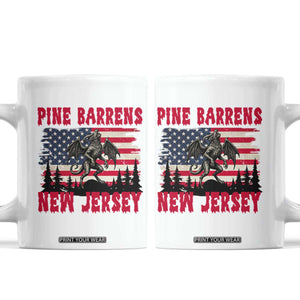 Patriotic Jersey Devil Coffee Mug Pine Barrens New Jersey Cryptid TS12 White Print Your Wear