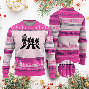 Funny Patriotic Mothman Ugly Christmas Sweater Cryptid Lover Gift TS12 Hot Pink Print Your Wear