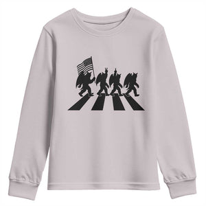 Funny Patriotic Mothman Youth Sweatshirt Cryptid Lover Gift TS12 Ice Gray Print Your Wear