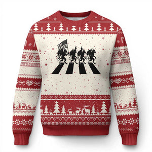 Patriotic Jersey Devil Ugly Christmas Sweater New Jersey Cryptid Gift TS12 Beige Red Print Your Wear