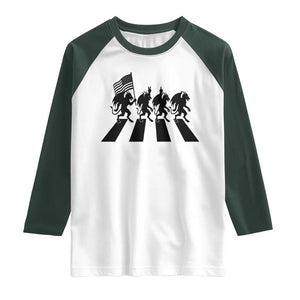Patriotic Jersey Devil Raglan Shirt New Jersey Cryptid Gift TS12 White Dark Forest Green Print Your Wear