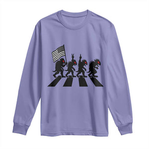 Patriotic Chupacabra Long Sleeve Shirt Funny Cryptid Lover Gift TS12 Violet Print Your Wear