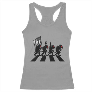 Patriotic Chupacabra Racerback Tank Top Funny Cryptid Lover Gift TS12 Sport Gray Print Your Wear