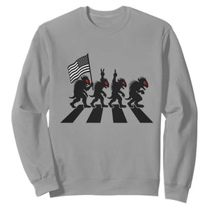 Patriotic Chupacabra Sweatshirt Funny Cryptid Lover Gift TS12 Sport Gray Print Your Wear