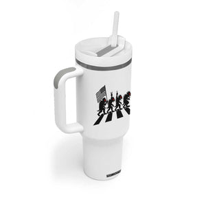 Patriotic Chupacabra Tumbler With Handle Funny Cryptid Lover Gift TS12 Print Your Wear