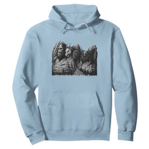 Cryptid Mount Rushmore Hoodie Bigfoot Mothman Jersey Devil Chupacabra TS12 Light Blue Print Your Wear