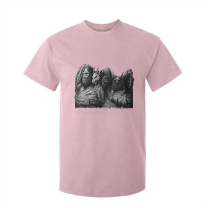 Cryptid Mount Rushmore T Shirt For Kid Bigfoot Mothman Jersey Devil Chupacabra TS12 Light Pink Print Your Wear