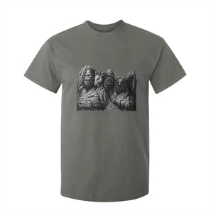 Cryptid Mount Rushmore T Shirt For Kid Bigfoot Mothman Jersey Devil Chupacabra TS12 Military Green Print Your Wear