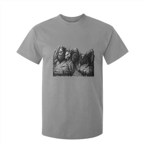 Cryptid Mount Rushmore T Shirt For Kid Bigfoot Mothman Jersey Devil Chupacabra TS12 Sport Gray Print Your Wear