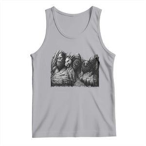 Cryptid Mount Rushmore Tank Top Bigfoot Mothman Jersey Devil Chupacabra TS12 Athletic Heather Print Your Wear