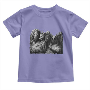 Cryptid Mount Rushmore Toddler T Shirt Bigfoot Mothman Jersey Devil Chupacabra TS12 Violet Print Your Wear