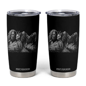 Cryptid Mount Rushmore Tumbler Cup Bigfoot Mothman Jersey Devil Chupacabra TS12 Black Print Your Wear
