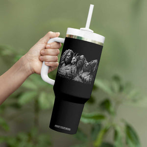 Cryptid Mount Rushmore Tumbler With Handle Bigfoot Mothman Jersey Devil Chupacabra TS12 Print Your Wear