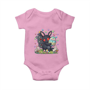 Funny Mothman Easter Bunny Ears Baby Onesie Cryptid Lover Gift TS12 Light Pink Print Your Wear