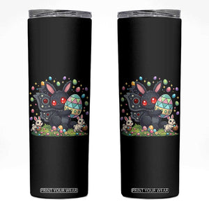 Funny Mothman Easter Bunny Ears Skinny Tumbler Cryptid Lover Gift TS12 Black Print Your Wear