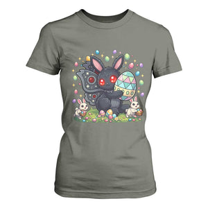 Funny Mothman Easter Bunny Ears T Shirt For Women Cryptid Lover Gift TS12 Military Green Print Your Wear