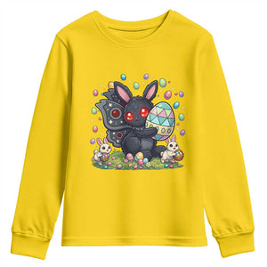 Funny Mothman Easter Bunny Ears Youth Sweatshirt Cryptid Lover Gift TS12 Daisy Print Your Wear