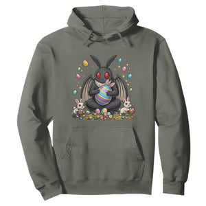 Mothman Easter Bunny Hoodie Funny West Virginia Cryptid Lover Gift TS12 Military Green Print Your Wear