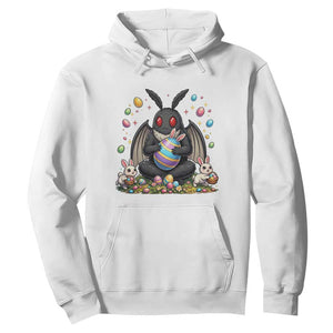 Mothman Easter Bunny Hoodie Funny West Virginia Cryptid Lover Gift TS12 White Print Your Wear