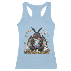 Mothman Easter Bunny Racerback Tank Top Funny West Virginia Cryptid Lover Gift TS12 Light Blue Print Your Wear