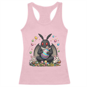 Mothman Easter Bunny Racerback Tank Top Funny West Virginia Cryptid Lover Gift TS12 Light Pink Print Your Wear