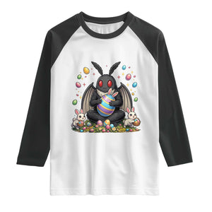 Mothman Easter Bunny Raglan Shirt Funny West Virginia Cryptid Lover Gift TS12 White Black Print Your Wear