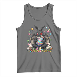 Mothman Easter Bunny Tank Top Funny West Virginia Cryptid Lover Gift TS12 Black Heather Print Your Wear