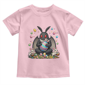 Mothman Easter Bunny Toddler T Shirt Funny West Virginia Cryptid Lover Gift TS12 Light Pink Print Your Wear