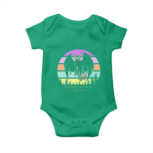 Retro Sunset Mothman Easter Egg Hunt Baby Onesie Cryptid Lover Gift TS12 Irish Green Print Your Wear