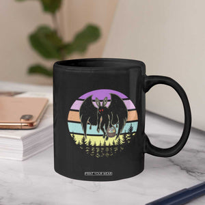Retro Sunset Mothman Easter Egg Hunt Coffee Mug Cryptid Lover Gift TS12 Print Your Wear
