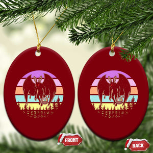 Retro Sunset Mothman Easter Egg Hunt Ceramic Ornament Cryptid Lover Gift TS12 Print Your Wear