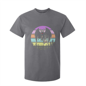 Retro Sunset Mothman Easter Egg Hunt T Shirt For Kid Cryptid Lover Gift TS12 Charcoal Print Your Wear