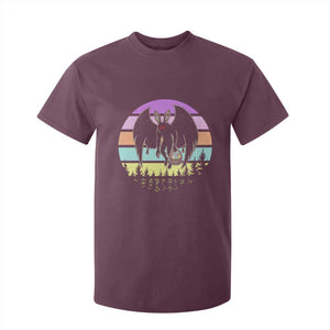 Retro Sunset Mothman Easter Egg Hunt T Shirt For Kid Cryptid Lover Gift TS12 Maroon Print Your Wear