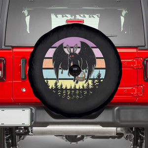 Retro Sunset Mothman Easter Egg Hunt Spare Tire Cover Cryptid Lover Gift TS12 Black Print Your Wear