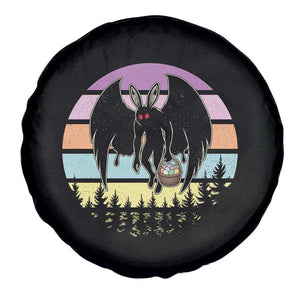 Retro Sunset Mothman Easter Egg Hunt Spare Tire Cover Cryptid Lover Gift TS12 Print Your Wear