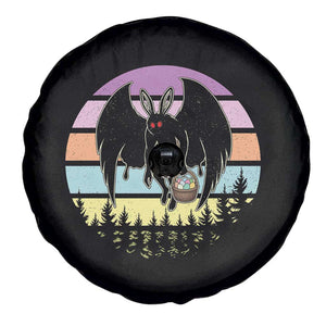 Retro Sunset Mothman Easter Egg Hunt Spare Tire Cover Cryptid Lover Gift TS12 Print Your Wear