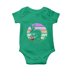 Retro Sunset Chupacabra Easter Egg Hunt Baby Onesie Cryptid Lover Gift TS12 Irish Green Print Your Wear