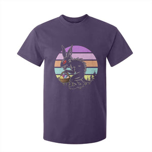 Retro Sunset Chupacabra Easter Egg Hunt T Shirt For Kid Cryptid Lover Gift TS12 Purple Print Your Wear