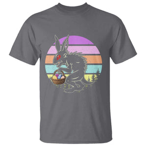 Retro Sunset Chupacabra Easter Egg Hunt T Shirt Cryptid Lover Gift TS12 Charcoal Print Your Wear